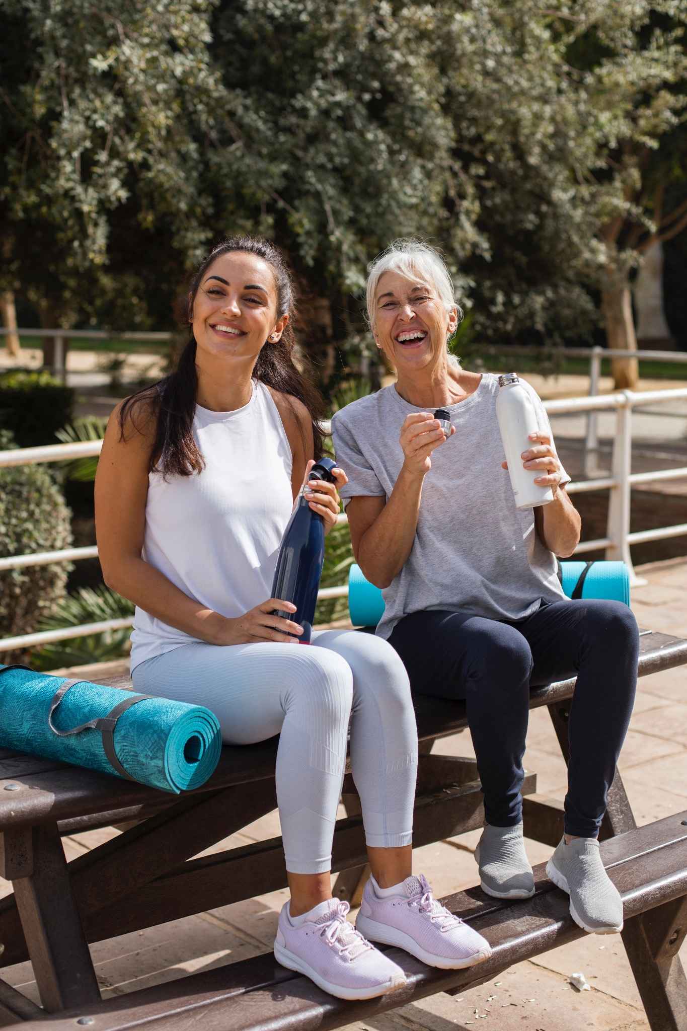 Deux femmes font du sport